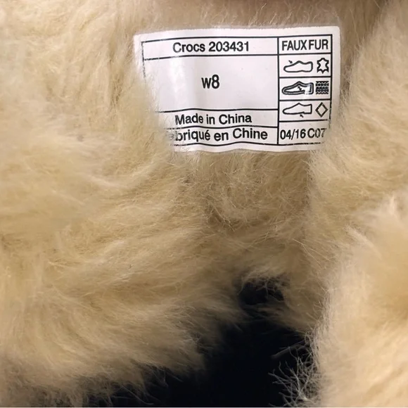 CROCS Allcast Luxe II Boots Waterproof Shearling Mid Calf Snow Boots Brown Sz 8 - Picture 15 of 16